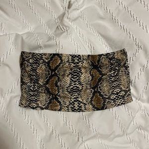 Snakeskin tube top